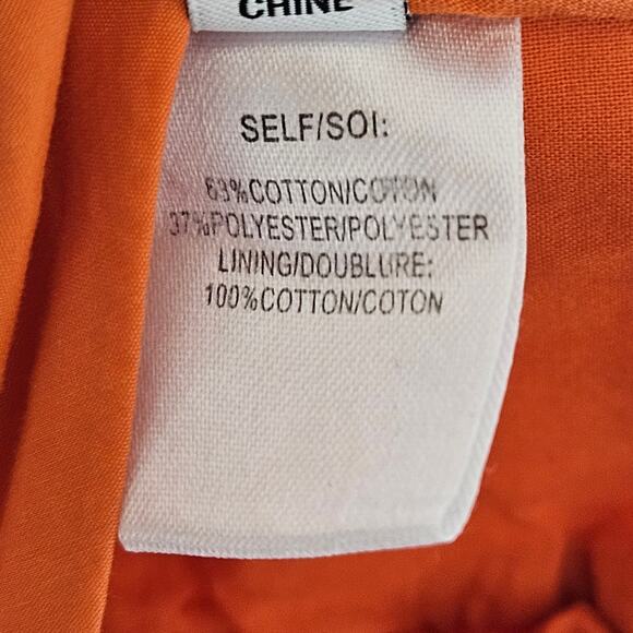 Tanya Taylor Cecil‎ Crop Top Orange Tie Front Tank Size 8 - Picture 9 of 10